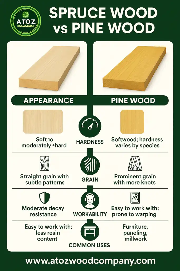 spruce wood vs pine wood - which one is better