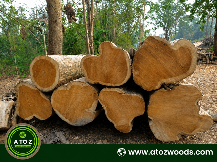 teak wood logs