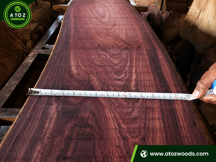 rosewood live-edge slab