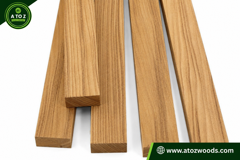 Different colors of afromosia wood