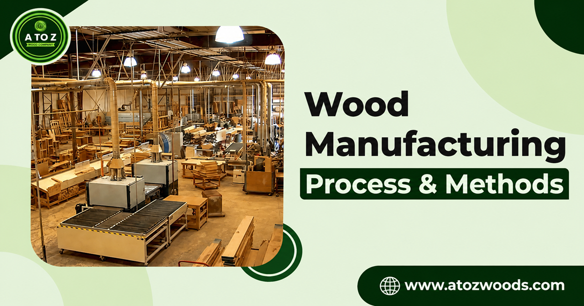 wood manufacturing process and methods